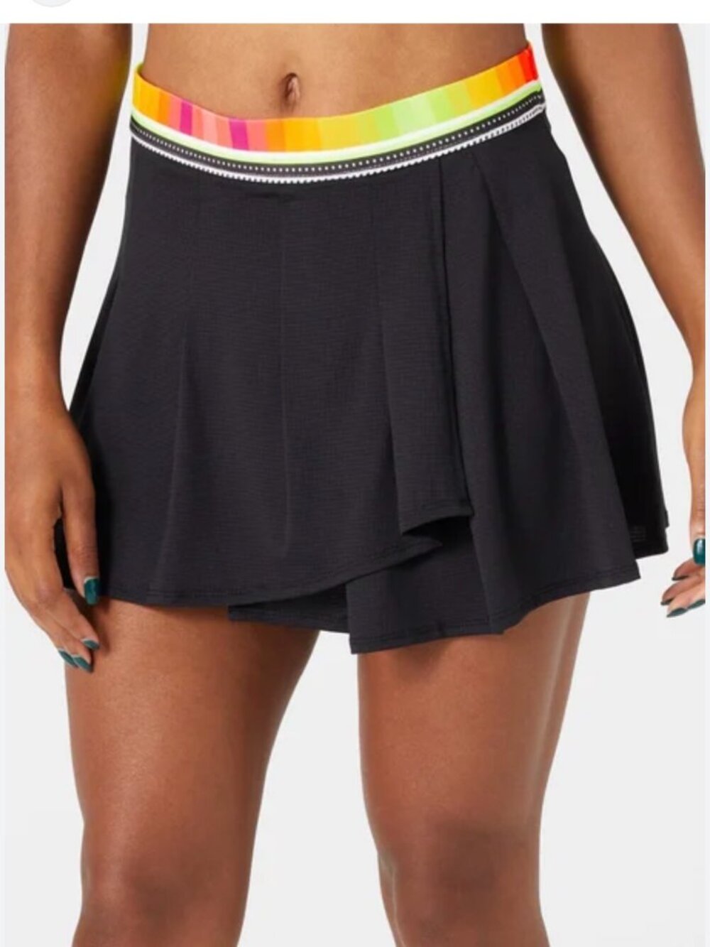 Lucky in Love Women's Paisley In Love Sunset Glow Black Skirt. S